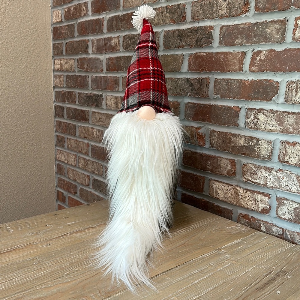 Christmas Gnome Head with Long Beard